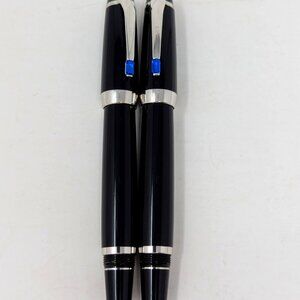 MONTBLANC Boheme Platinum Ring Synthetic Sapphire Stone Rollerball Pen